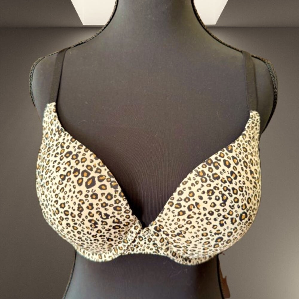🎉HP!🎉Victoria's Secret Animal Print Push Up Bra (Size 34D)